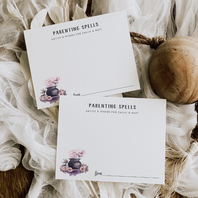 Carte de conseil Baby shower d'Halloween (Créateur téléchargé)