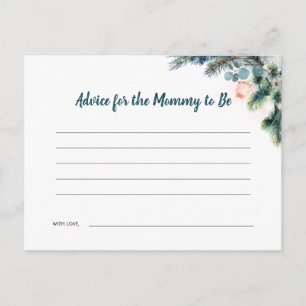 Carte de conseil Baby shower d'hiver