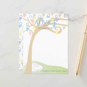 Carte de conseil baby shower Paci Bunny