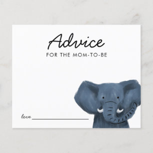 Carte de conseil Baby shower Safari Animal Elephan