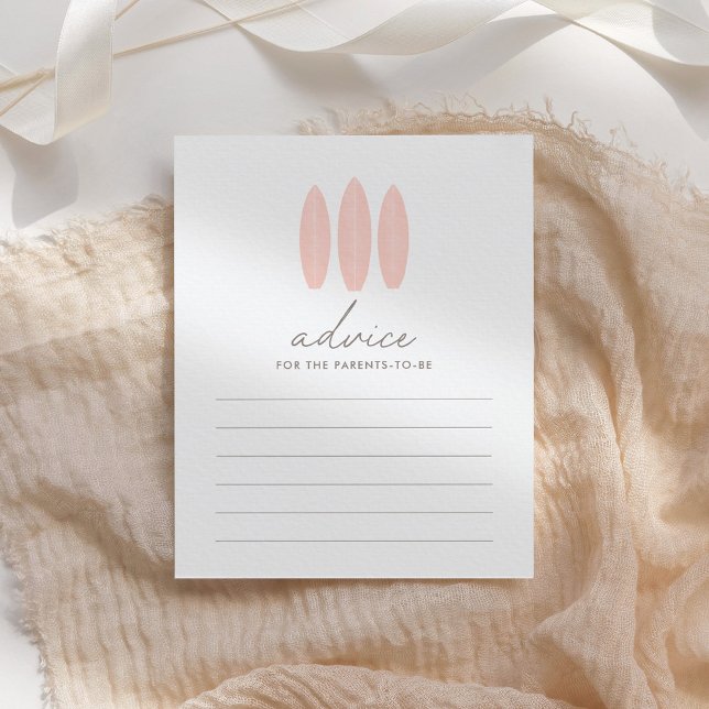 Carte de conseil Baby shower Surf pour bébé à bord (Créateur téléchargé)