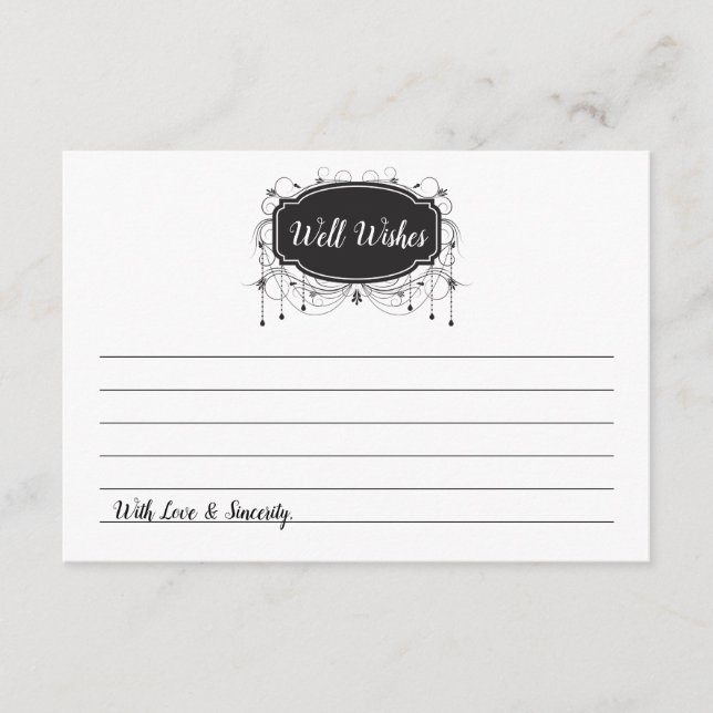 Carte de conseil "Cartes à bocaux" Étiquette noir (Devant)