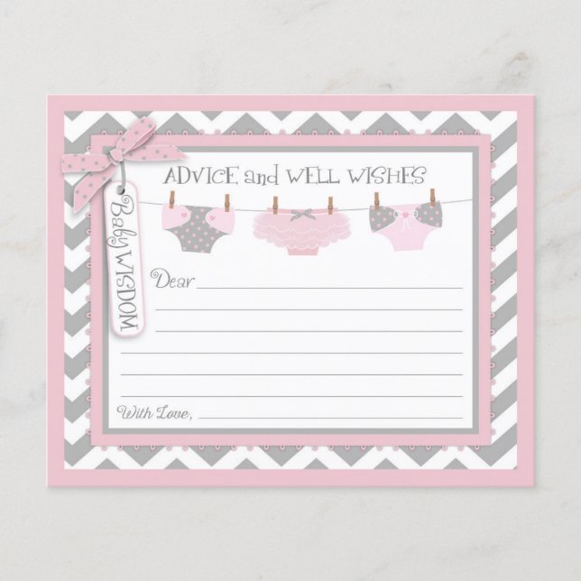 Carte de conseil Chevron Tutu Diapers (Devant)