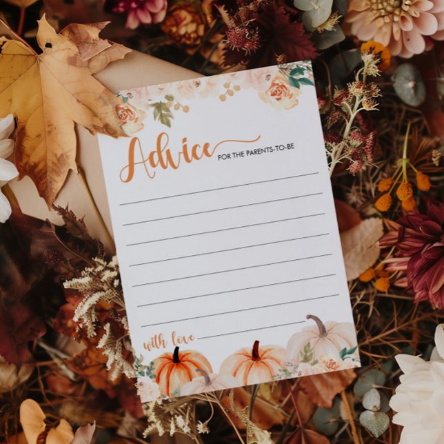 Carte de conseil de Baby shower d'automne d'un pet (Créateur téléchargé)