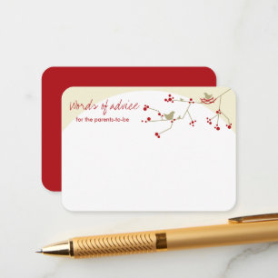 Carte de conseil de jeu pour la famille des oiseau