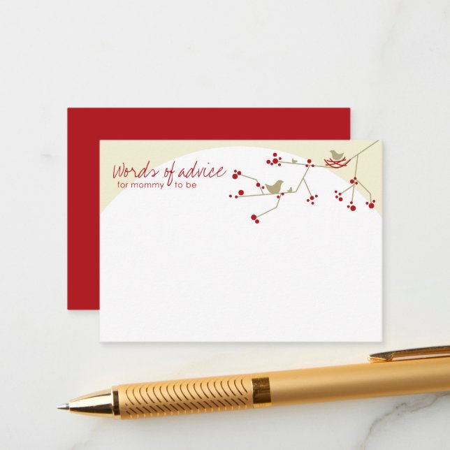 Carte de conseil de jeu pour la famille des oiseau (Devant/Arrière en situation)