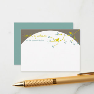 Carte de conseil de jeu pour la famille des oiseau