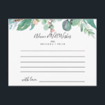 Carte de conseil de Mariage coloré tropical<br><div class="desc">Cette carte de conseil aux mariages floraux tropicaux colorés est parfaite pour un mariage de destination. Le design présente des fleurs blanches, jaunes, roses, rousses avec de magnifiques feuilles vert aquarelle, inspirant l'élégance. Ces cartes sont parfaites pour un mariage, une douche nuptiale, un baby shower, une fête de remise de...</div>