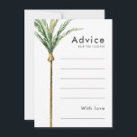 Carte de conseil de mariage de destination Palm Tr<br><div class="desc">Cette carte de conseil de mariage de destination de palmiers présente des palmiers d'aquarelle tropicale sur un arrière - plan blanc éclatant qui évoque l'ambiance rêvée d'un mariage de destination. cette carte rayonne sur l'amour des rivages sablonneux et des palmiers balançoires, parfait pour les couples à la recherche d'une célébration...</div>