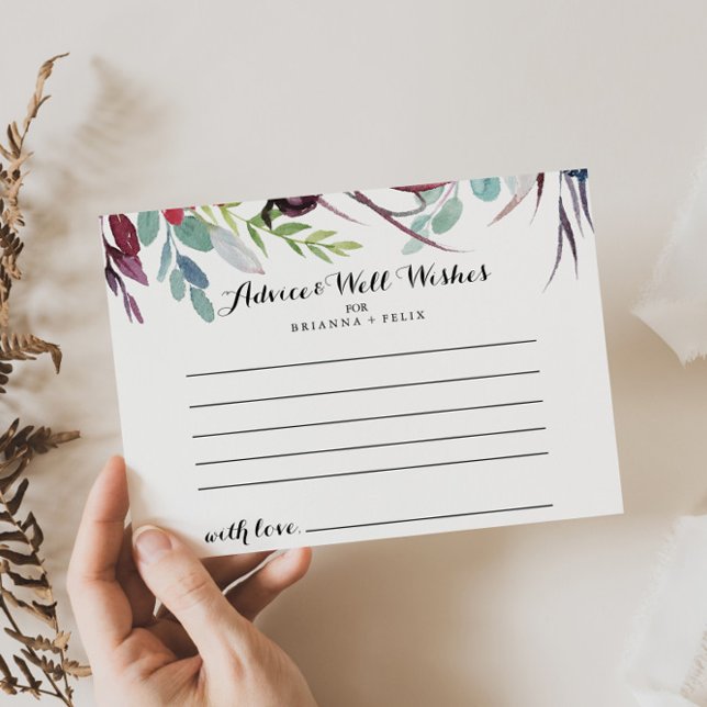 Carte de conseil de Mariage de luxe Whimsical Boho (Créateur téléchargé)