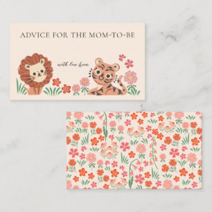 Carte de conseil du Baby shower du Lion d'animal d