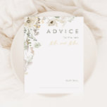 Carte de conseil du Mariage de prairie de Fleur sa<br><div class="desc">Cette carte de conseil Whimsical Fleur sauvage Meadow mariage est parfaite pour votre mariage boho simple et élégant. La verdure rustique et moderne, accompagnée de fleurs sauvages d'aquarelles minimalistes, vous fera vivre votre vision ! Ce design de jolies fleurs d'or, touches de sauge bohème vert et violet est sûr de...</div>
