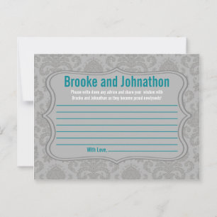 Carte de conseil écrit Lace Damas Gris Moderne Imp