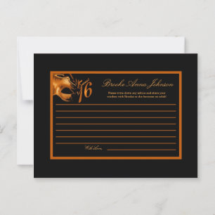 Carte de conseil écrit Sweet 16 Orange Black
