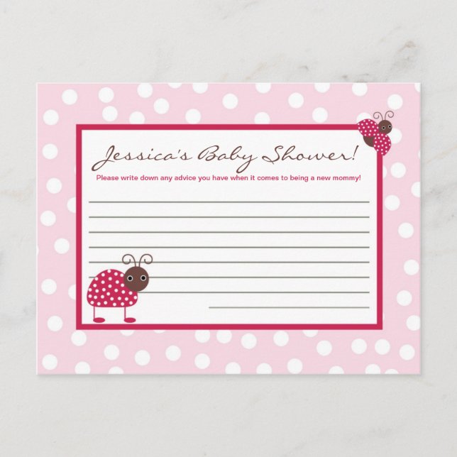 Carte de conseil écrite Berry Garden Rose Lady Bug (Devant)