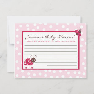 Carte de conseil écrite Berry Garden Rose Lady Bug
