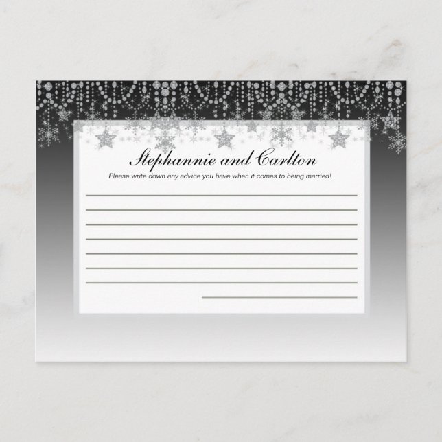 Carte de conseil écrite du Mariage de diamant d'hi (Devant)