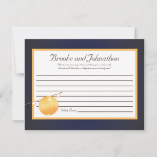 Carte de conseil écrite Lanternes papier sur la Ch