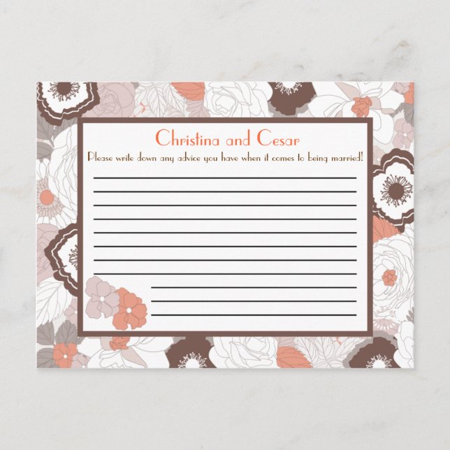 Carte de conseil écrite Mustard Jaune Fleur B (Devant)