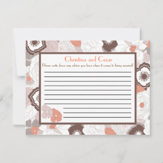 Carte de conseil écrite Mustard Jaune Fleur B