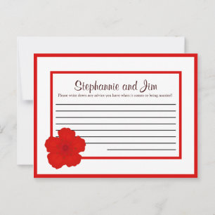 Carte de conseil écrite Red Cherry Blossom