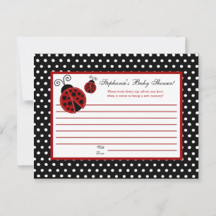 Carte de conseil écrite Red Ladybug
