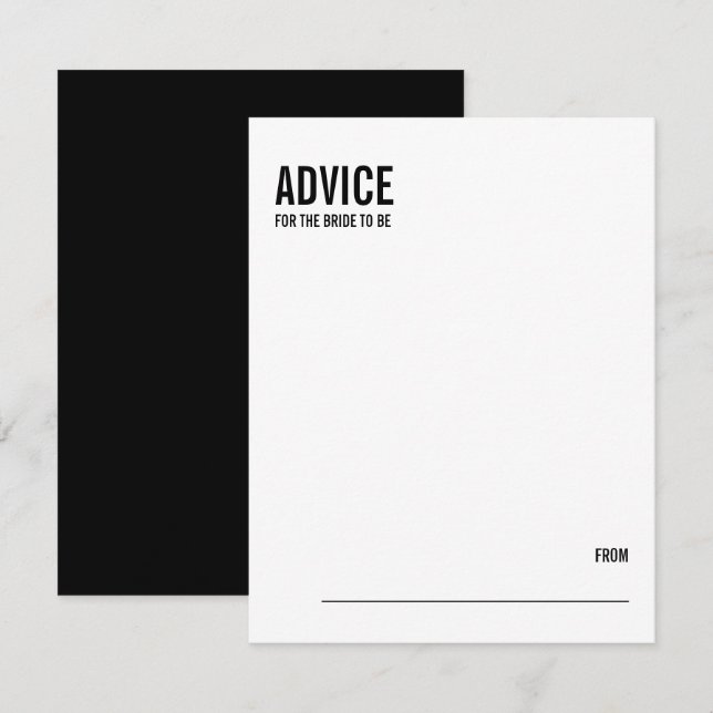 Carte de conseil en Fête des mariées de typographi (Devant / Derrière)