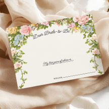 Carte de conseil en Fête des mariées florale Whims