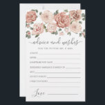 Carte de conseil et de souhaits de rose rose pâle<br><div class="desc">Une belle bordure rose rose rose rose vient compléter cette carte Conseil et Voeux.</div>