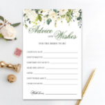 Carte de conseil et de souhaits floraux aux roses<br><div class="desc">Elégante carte de conseil et de souhaits pour la verdure de Rose Bleu. Pour une personnalisation supplémentaire,  n'hésitez pas à me contacter !</div>
