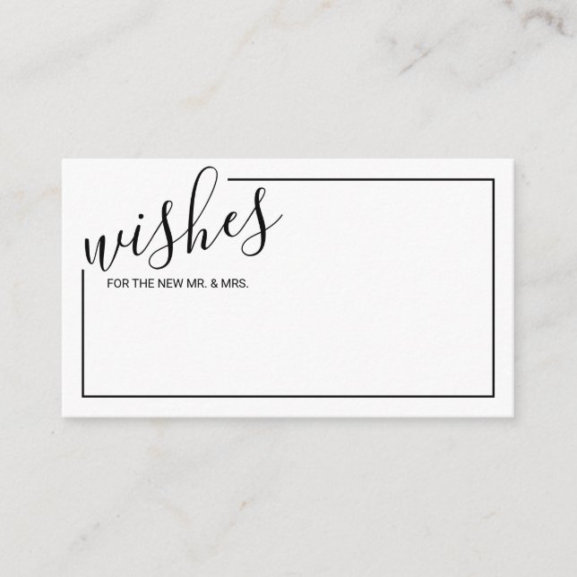 Carte de conseil et de souhaits Mariage de script  (Devant)