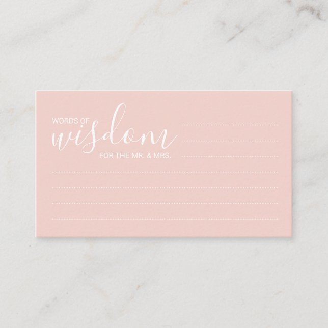 Carte de conseil et de souhaits Mariage de script  (Devant)