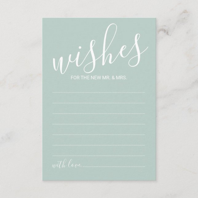 Carte de conseil et de souhaits Mariage de script  (Devant)