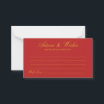 Carte de conseil et de souhaits Mariages inspirés<br><div class="desc">Carte de conseil et de souhaits pour Mariages inspirés de la Chine rouge - N'hésitez pas à modifier,  customiser et personnaliser cette carte de conseil et de voeux simple mais belle asiatique d'inspiration mariage. Des options de modification et de couleur sont disponibles.</div>