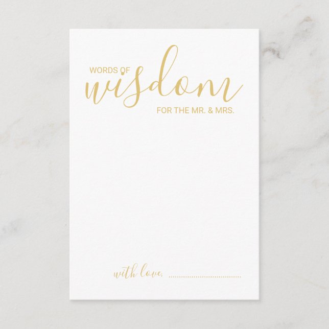 Carte de conseil et de souhaits pour Mariage de sc (Devant)