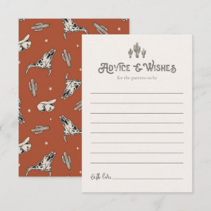 Carte de conseil et de souhaits Wild West Baby sho