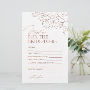 Carte de conseil et de voeux pour mariage floral r
