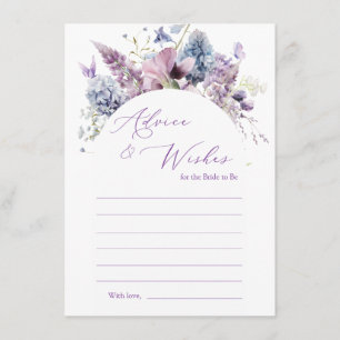 Carte de conseil florale Purple + Lavender