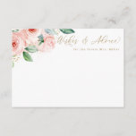 Carte de conseil florale rose et or<br><div class="desc">Cette belle carte fleurie présente des fleurs d'aquarelle et votre texte personnalisé. Utilisez le modèle pour remplir vos informations. La fonction "Personnaliser plus loin" permet de modifier la police (taille,  style,  couleur),  d'ajouter des lignes de texte,  de modifier la disposition et d'ajouter du texte à l'arrière.</div>