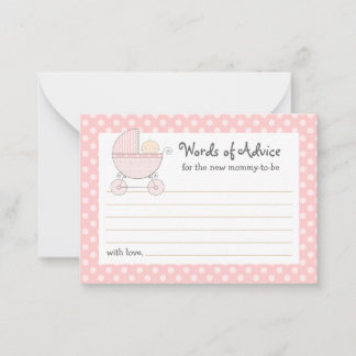 Carte de conseil maman transport Baby shower | Ros