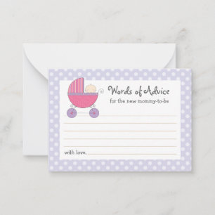Carte de conseil maman transport Baby shower Ros