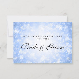 Carte de conseil mariage Blue Winter Wonderland