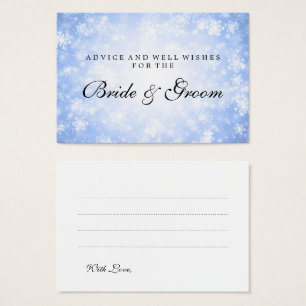 Carte de conseil mariage Blue Winter Wonderland