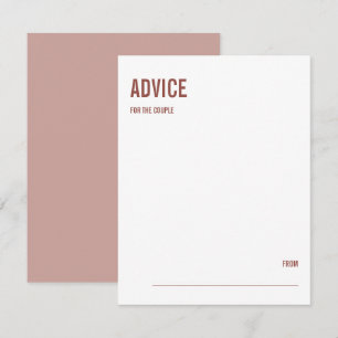 Carte de conseil Mariage Boho Typographie simple
