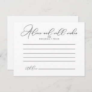 Carte de conseil Mariage classique chic