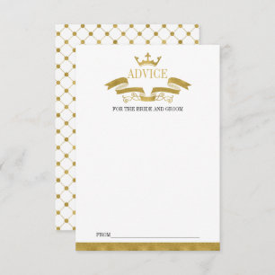 Carte de conseil Mariage classique Gold Crest