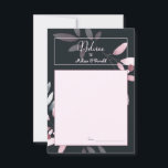 Carte de conseil Mariage couleur couleur rose mari<br><div class="desc">Soft élégant rose et feuilles floraux marine sur un arrière - plan coordinateur. Coordination de la conception à l'arrière. Personnalisez avec vos détails facilement et rapidement,  appuyez simplement sur le bouton customiser. Les articles correspondants pour compléter votre collection d'événements sont disponibles dans notre boutique Zazzle!</div>