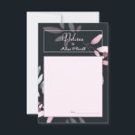 Carte de conseil Mariage couleur couleur rose mari<br><div class="desc">Soft élégant rose et feuilles floraux marine sur un arrière - plan coordinateur. Coordination de la conception à l'arrière. Personnalisez avec vos détails facilement et rapidement,  appuyez simplement sur le bouton customiser. Les articles correspondants pour compléter votre collection d'événements sont disponibles dans notre boutique Zazzle!</div>