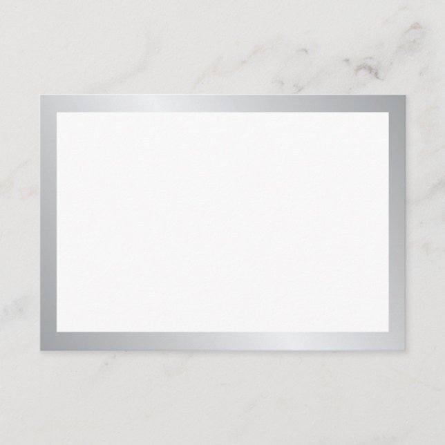 Carte de conseil Mariage en argent vierge (Devant)