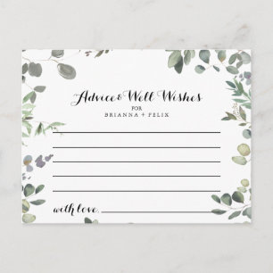 Carte de conseil Mariage Eucalyptus Foliage
